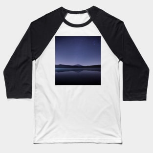 Sky, Stars, Mountain, Water Baseball T-Shirt